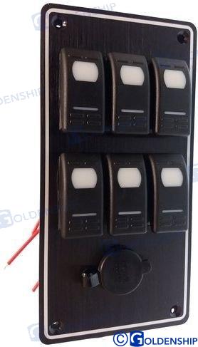 PANNEAU DE COMMUTATION 6 POSITIONS | OEM 11183 | INTERRUPTEURS | GOLDENSHIP