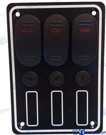 3 GANG WATERPROOF SWITCH PANEL | OEM  11194 | SWITCH | GOLDENSHIP | RECAMBIOS Marine Parts & Accessories | RECAMBIOS Marine Parts & Accessories