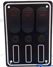3 GANG WATERPROOF SWITCH PANEL | OEM  11194 | SWITCH | GOLDENSHIP | RECAMBIOS Marine Parts & Accessories | RECAMBIOS Marine Parts & Accessories