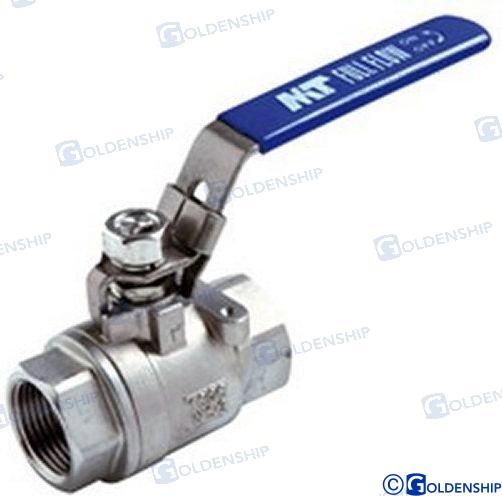 ROBINET À BILLE 1-1/2" INOX | OEM 30006 | HULL | GOLDENSHIP