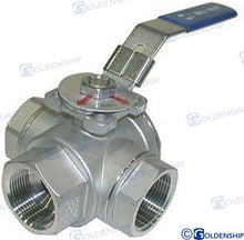 ROBINET À BILLE 3 VOIES 1" | OEM 30032 | HULL | GOLDENSHIP