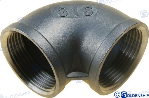 CODO DE 90º CON BANDA AISI 316 1-1/4 | OEM 30544 | CODO | GOLDENSHIP
