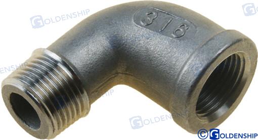 CODO DE CALLE CON BANDA AISI316 3/8" (2) | OEM 30550 | HULL | GOLDENSHIP