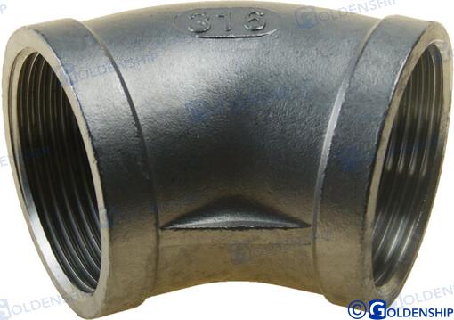 CODO DE 45º CON BANDA AISI 316 1-1/2 | OEM 30565 | CODO | GOLDENSHIP