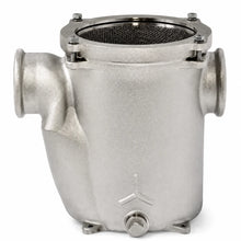Image of a Maestrini raw water strainer filter on a white background.