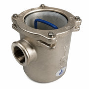 Image of a Maestrini raw water filter on a white background.
