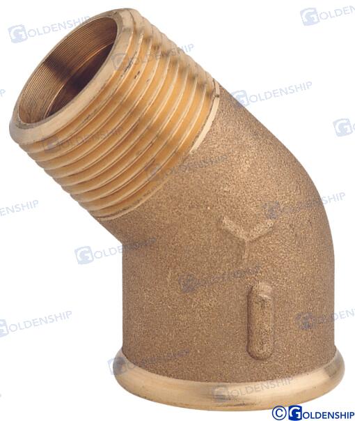 CODO 45° MF 1''1/4 LATÓN CR | OEM 30820 | HULL | GOLDENSHIP