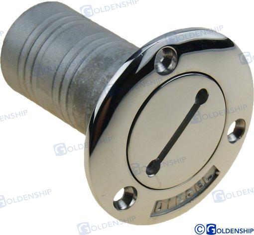 Tuyau de remplissage pour réservoir diesel en acier inoxydable 38 mm | OEM 31112 | Quincaillerie | GOLDENSHIP