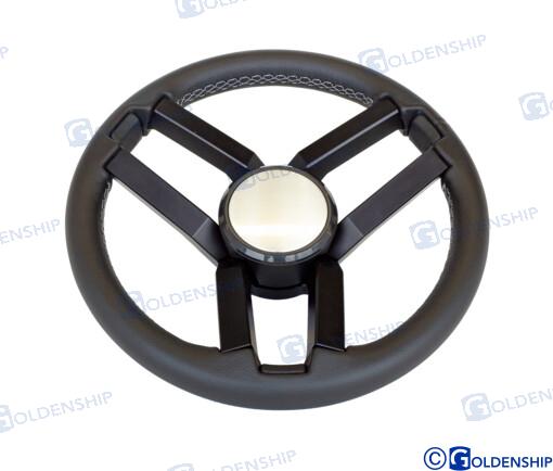 VOLANTE DE CUERO BOLCA 350 MM NEGRO | OEM 41287 | VOLANTE | GOLDENSHIP