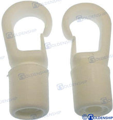 NYLON HOOK WHITE 8 MM (2) | OEM  60134 | HARDWARE | GOLDENSHIP