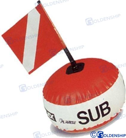 Boya de señalización de buceo "Exportación" de 38 cm de diámetro | OEM 62041 | Defensas | Goldenship
