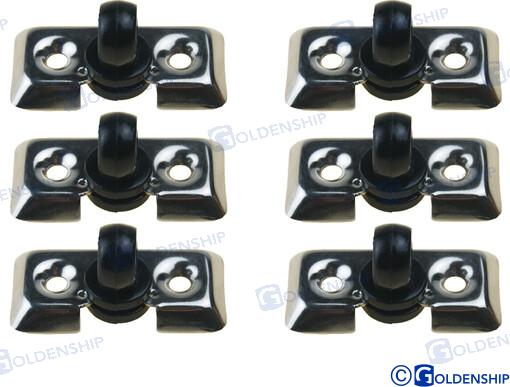 PAQUETE DE 6 - GANCHOS PARA GUARDABARROS XX. Y PLÁSTICO | OEM 62063 | GUARDABARROS | GOLDENSHIP