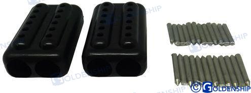 SUJETADORES EZ SPLICE DE 1/2" NEGROS | OEM 62091 | GUARDABARROS | GOLDENSHIP