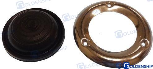 TAPA DE GOMA CON BRIDA DE ACERO INOXIDABLE NEGRA | OEM 63093 | GUARDABARROS | GOLDENSHIP