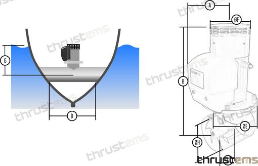 HÉLICE DE PROA S100 TÚNEL 185 TW 12V | OEM 64006 | GOLDENSHIP