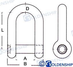 ANCHOR SHACKLE AISI 316 8MM (10) | OEM  71041B | SHACKLES