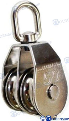 Poulie à œil pivotant - Poulies doubles - 6 m | OEM 71085 | Quincaillerie | GOLDENSHIP