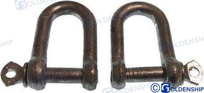 Manille en D galvanisée à chaud 6 mm (lot de 2) | OEM 71250 | Quincaillerie | GOLDENSHIP