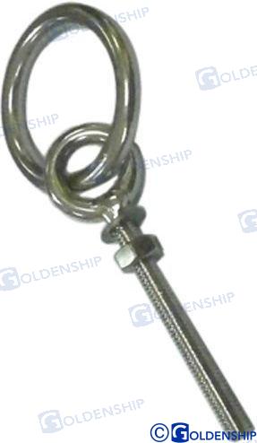 Boulon à œil M8 x 100 mm (10 pièces) | OEM 72006B | Quincaillerie | GOLDENSHIP