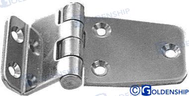 Charnières en acier inoxydable 63 x 37 x 2 x 20 (lot de 2) | OEM 72117 | Quincaillerie | GOLDENSHIP