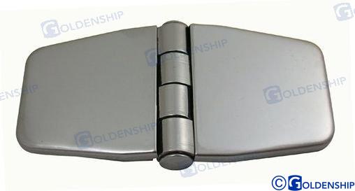 Charnière de cabine couverte en acier inoxydable 316 38,2 x 81,2 mm | OEM 72145 | Couvercle | GOLDENSHIP