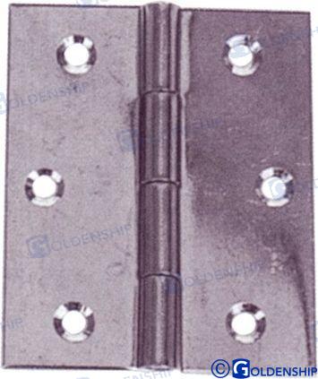 Charnière de porte en acier inoxydable 0,6 mm 40 x 50 mm (2) | OEM 72178 | Quincaillerie | GOLDENSHIP