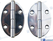 Charnière ovale en acier inoxydable 78 x 56 (lot de 2) | OEM 72192 | Quincaillerie | GOLDENSHIP