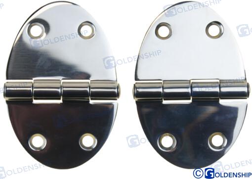 BISAGRA OVALADA INOX 51X35 (PAQUETE DE 2) | OEM 72194 | FERRETERÍA | GOLDENSHIP