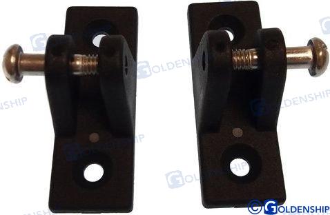 Charnières de pont en nylon noires (2) | OEM 72236 | Quincaillerie | GOLDENSHIP