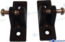Charnières de pont en nylon noires (2) | OEM 72236 | Quincaillerie | GOLDENSHIP