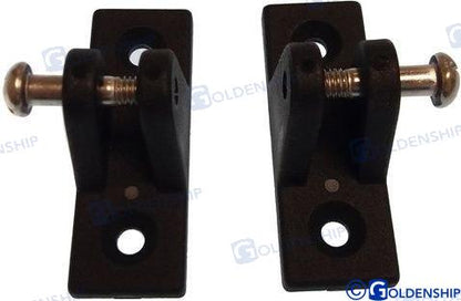 Charnières de pont en nylon noires (2) | OEM 72236 | Quincaillerie | GOLDENSHIP
