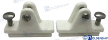 PAIRE DE CHARNIÈRES DE PONT AVEC VERROUILLAGE COULISSANT EN ACIER INOXYDABLE | OEM 72242 | QUINCAILLERIE | GOLDENSHIP