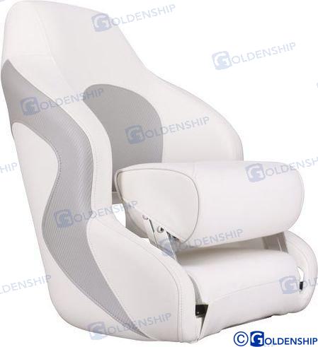 Coussin de siège sport blanc/gris | OEM 73251 | Quincaillerie | GOLDENSHIP