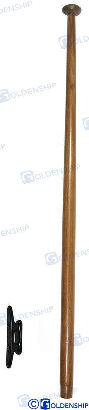 Mât de drapeau en teck 25 x 60 cm | OEM 73315 | Quincaillerie | GOLDENSHIP