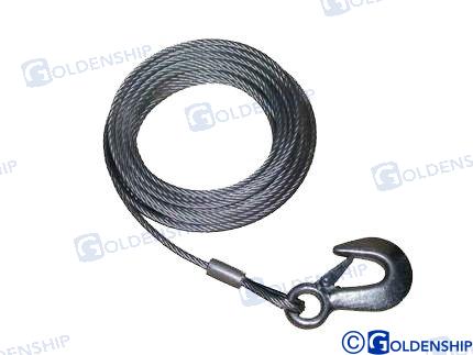 Câble de treuil et crochet 5 mm x 10 m | OEM 76035 | Remorques | GOLDENSHIP