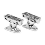 Image of a pair of speaker fitment clamps on a white background.