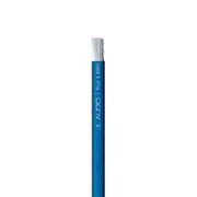 Image of a length of blue JL Audio speaker wire on a white background.