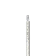 Image of a length of white JL Audio speaker wire on a white background.