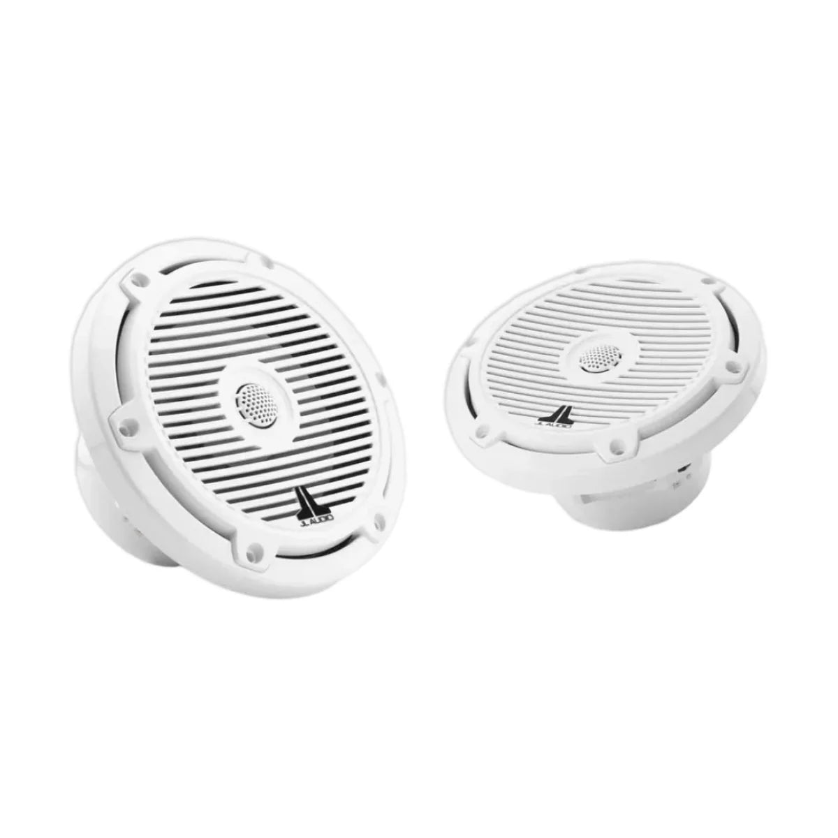 Image of a pair of marine speakers on a white background.
