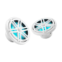 Image of a pair of marine speakers on a white background.