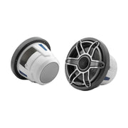 Image of a pair of marine speakers on a white background.