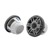 Image of a pair of marine speakers on a white background.