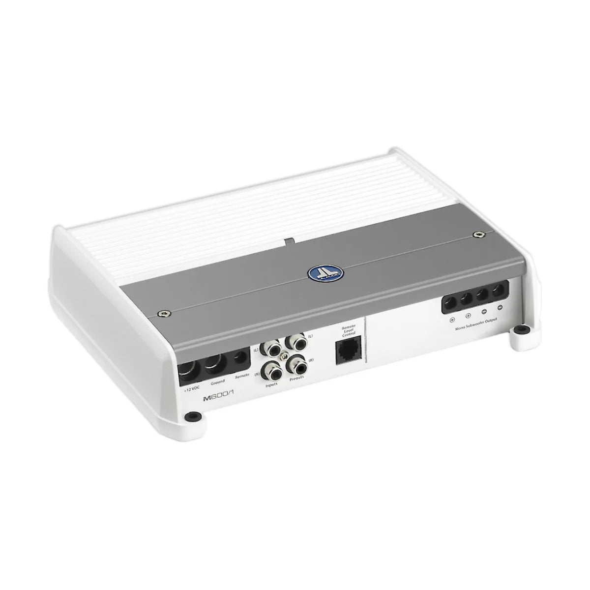 Image of a marine amplifier on a white background.