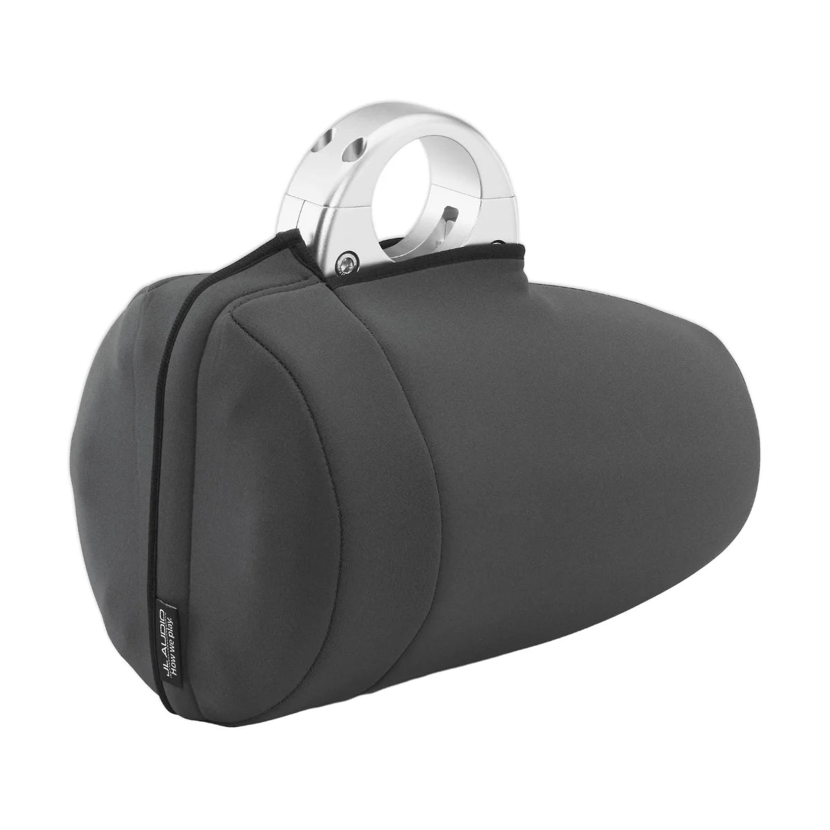 Image of a JL Audio marine speaker protective cover on a white background.