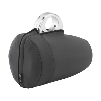 Image of a JL Audio marine speaker protective cover on a white background.