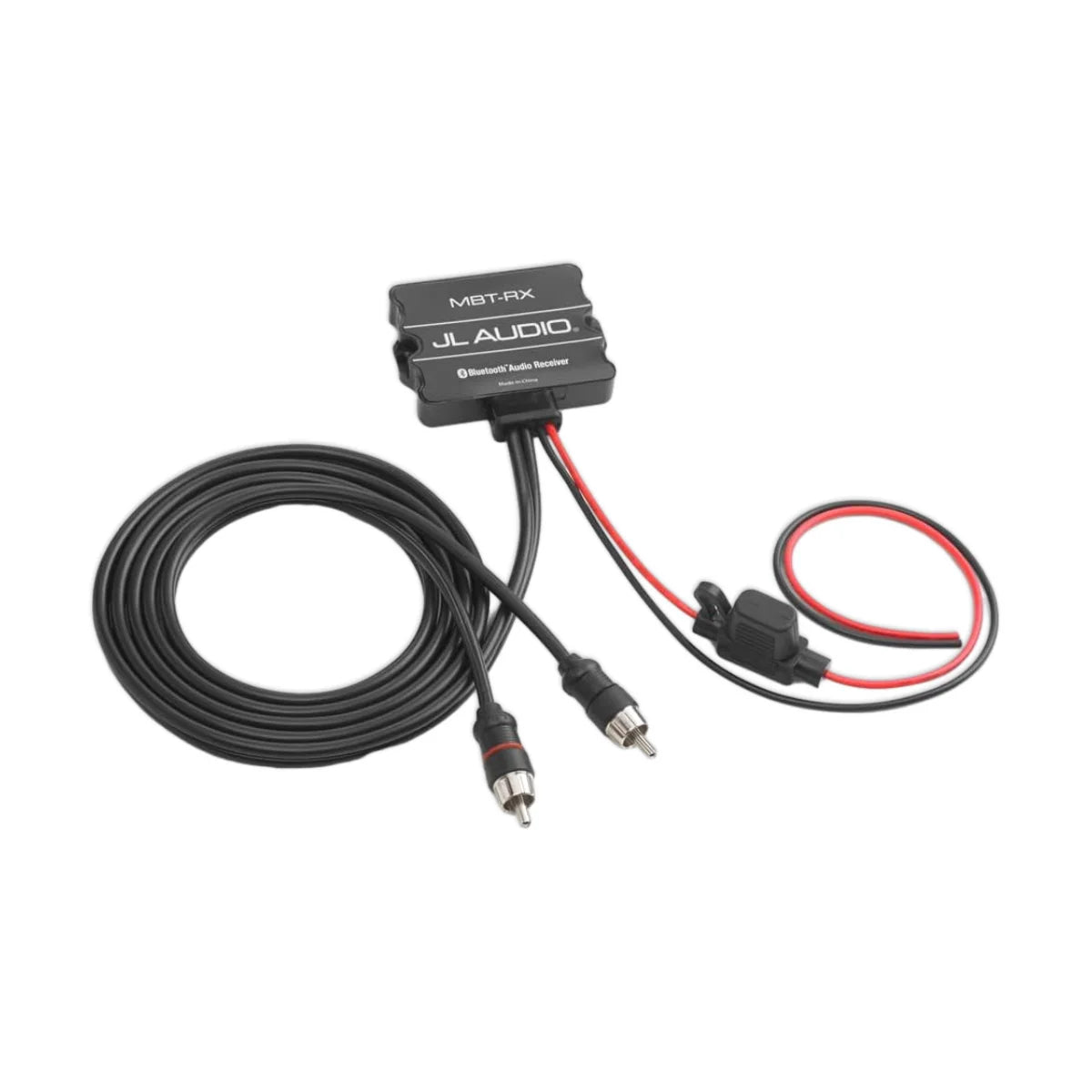 Image of a JL Audio bluetooth audio receiver on a white background.
