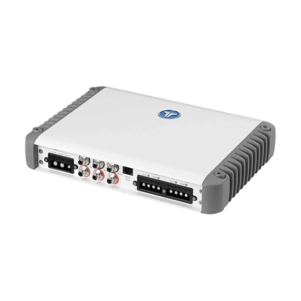 Image of a marine amplifier on a white background.