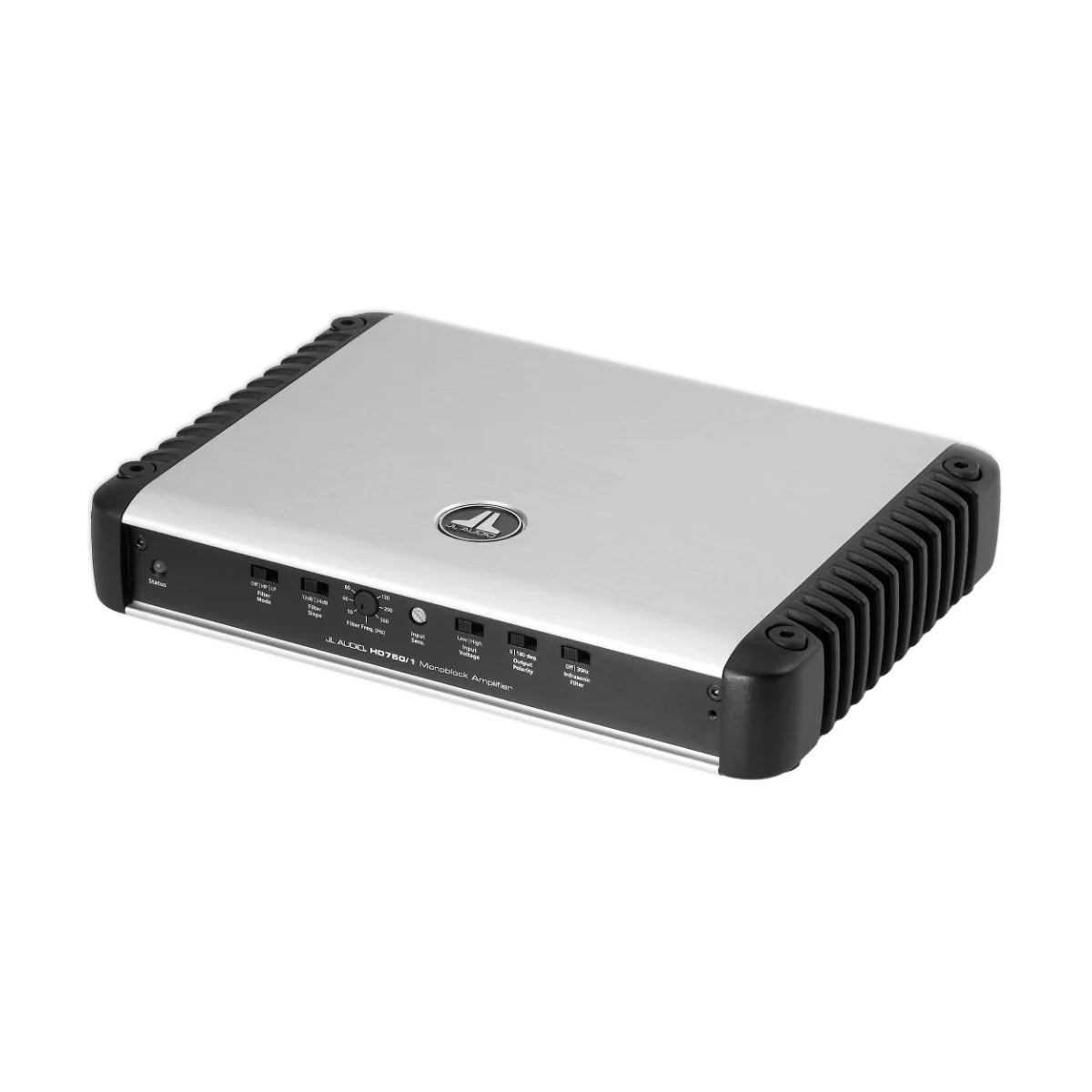 Image of a marine amplifier on a white background.