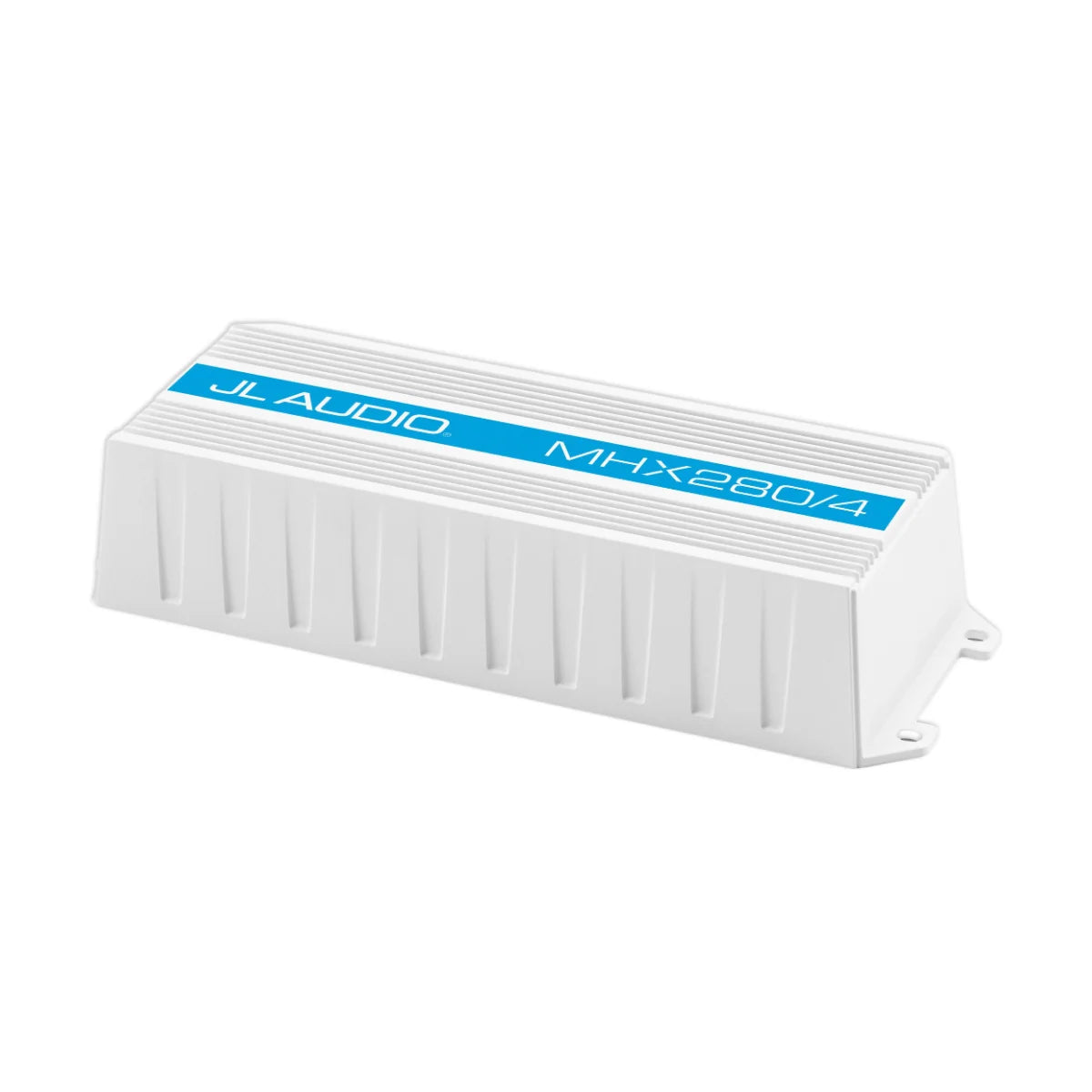 Image of a JL Audio marine amplifier on a white background.