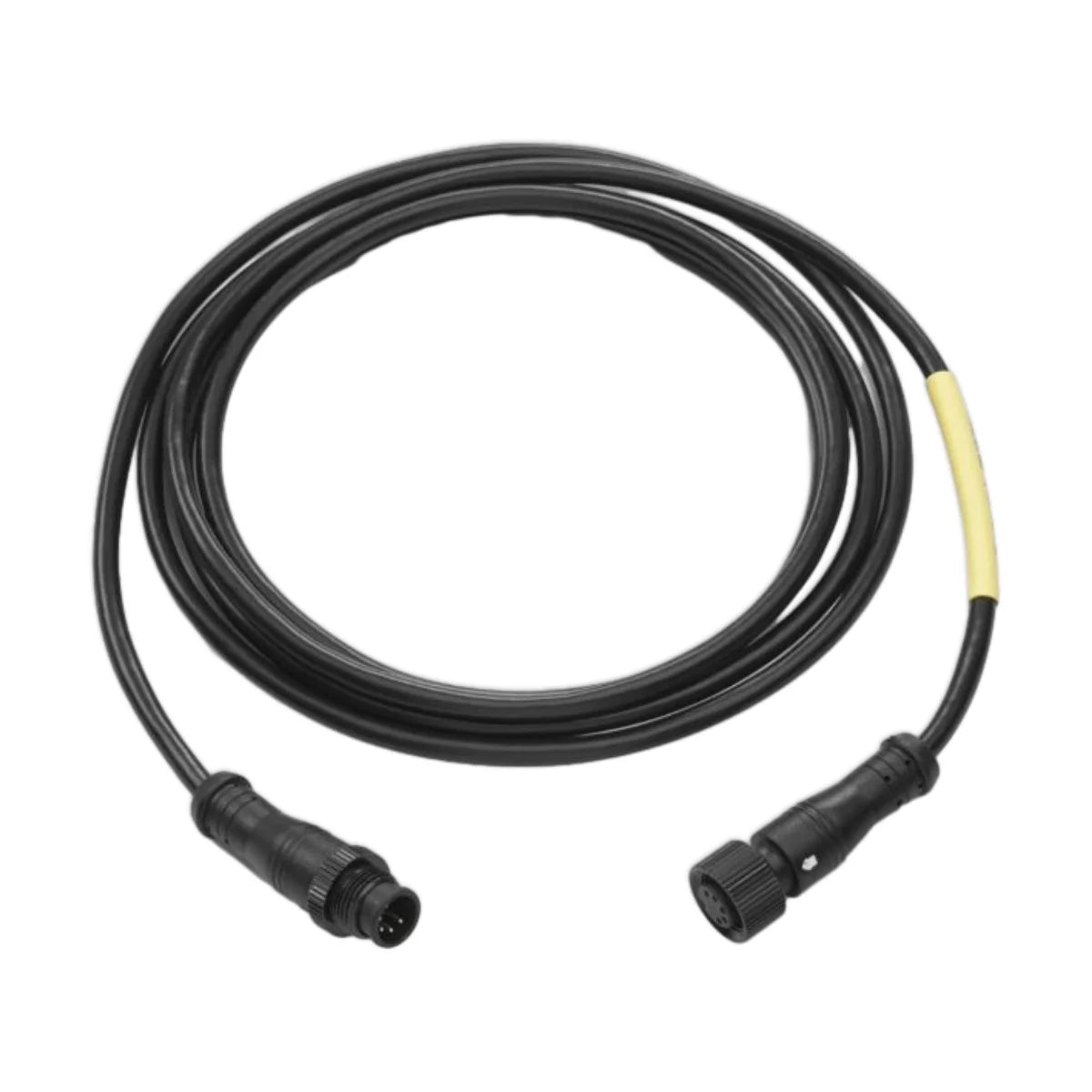 Image of a coiled up NMEA cable on a white background.